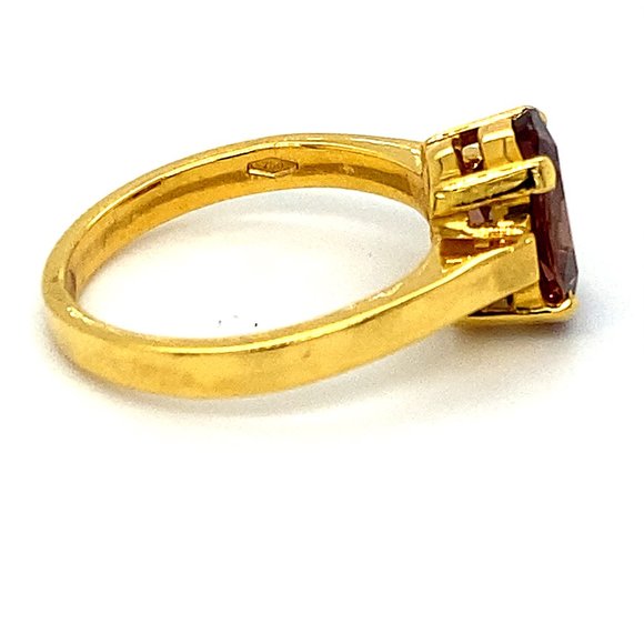 Color Change Garnet 4.10ct Solid 18K Gold Ring - Picture 10 of 12